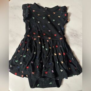 Kyte Black Multi Hearts Twirl Bodysuit